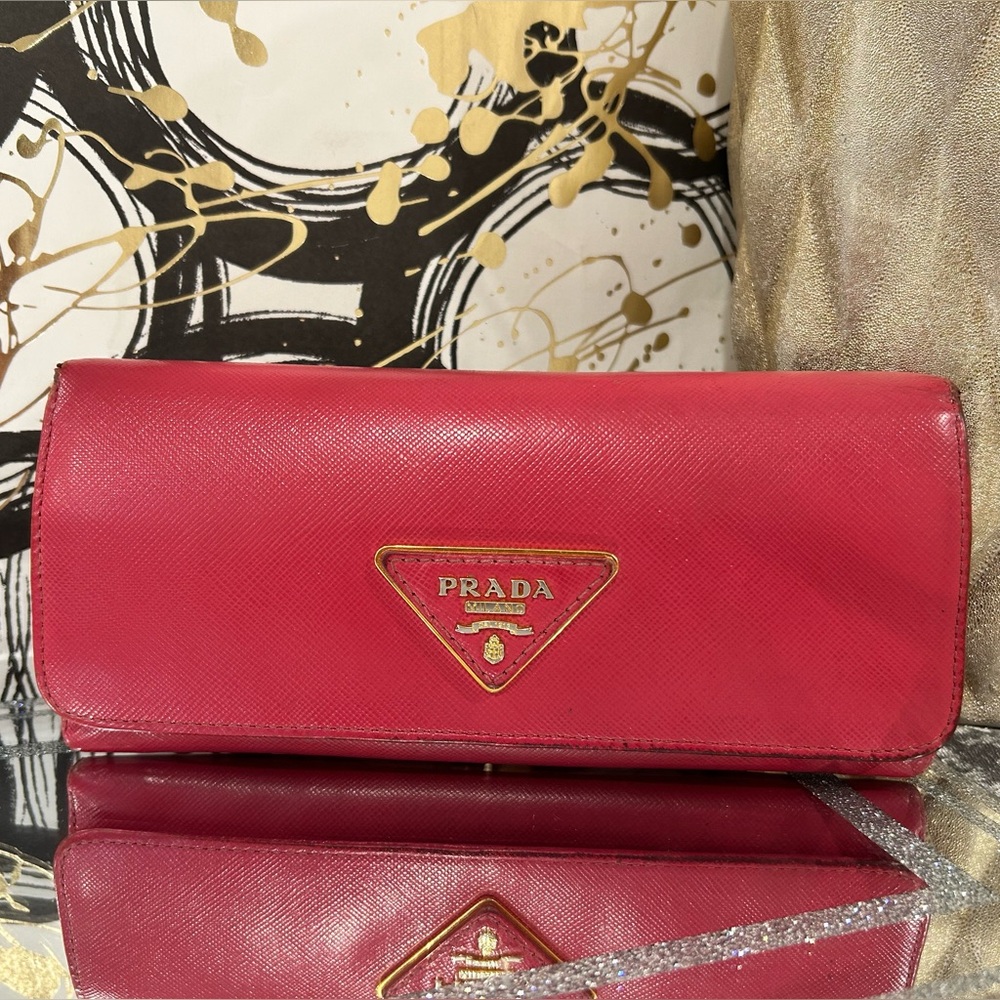 Prada Scarlet Red Leather Wallet